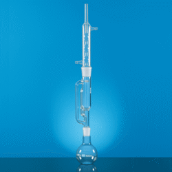 Soxhlet Apparatus 500mL Glass Made Extractor Blue Background