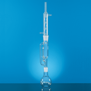 Soxhlet Apparatus 500mL Glass Made Extractor Blue Background