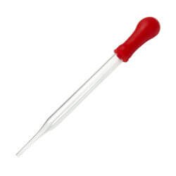 3mL Glass Dropper 10cm Red Head Pipette
