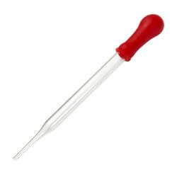 7mL Glass Dropper 15cm Red Head Pipette