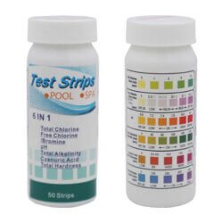 Six in One Water Test Paper 50 Strip for Spa, Swimming Pool