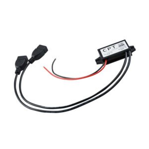 12V to 5V 3A DC-DC Converter – Dual USB Waterproof Step Down Module