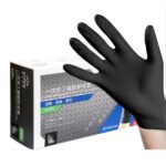Nitrile Black Hand Gloves 100 Pcs Food Grade Gloves | Large Size - Image 2
