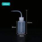 Squeeze Wash Bottle 150mL Euro Style Plastic Bottle Details Size