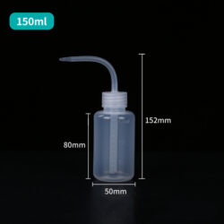 Squeeze Wash Bottle 150mL Euro Style Plastic Bottle Details Size